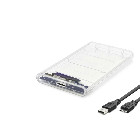 Hdd Kutu Usb3.0 Plastik Sata 2.5" Transparent HDX1760 ürün görseli 1
