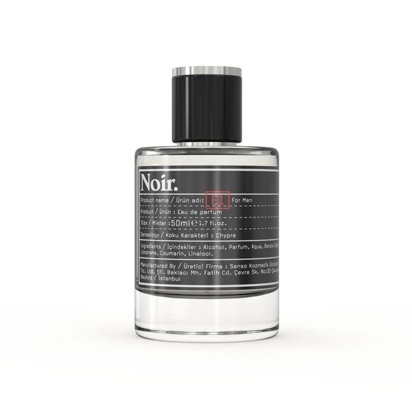 Noir. E1 Erkek EDP Parfüm 50 ML - Resim 2