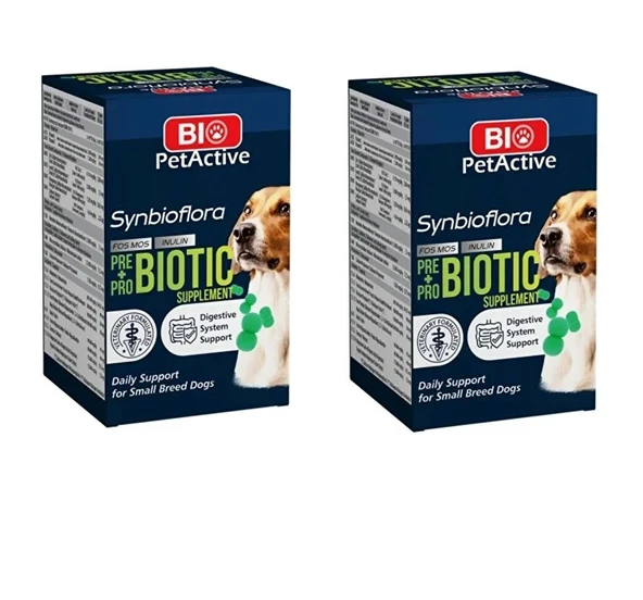 Bio PetActive Synbioflora Mini Irk Köpek Probiotic Sindirim Destekleyen 60 Tablet 30 Gr. X 2 Adet ürün görseli 1