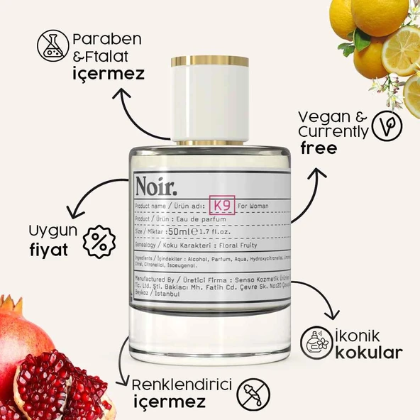 Noir. K9 Kadın EDP Parfüm 50 ML - Resim 2