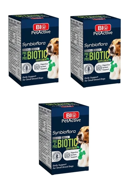 Bio PetActive Synbioflora Mini Irk Köpek Probiotic Sindirim Destekleyen 60 Tablet 30 Gr. X 3 Adet ürün görseli 1