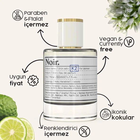 Noir. K2 Kadın EDP Parfüm 50 ML ürün görseli 1