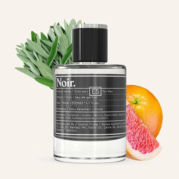 Noir. E5 Erkek EDP Parfüm 50 ML ürün görseli 1