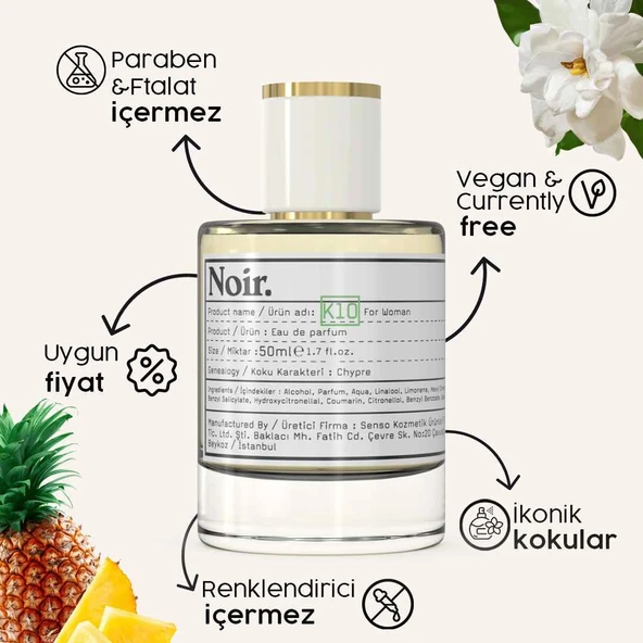 Noir. K10 Kadın EDP Parfüm 50 ML - Resim 2
