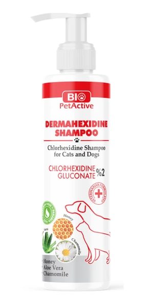 Bio Petactive Dermahexidine Shampoo Antiseptik Kedi ve Köpek Şampuanı 250 ML. ürün görseli 1
