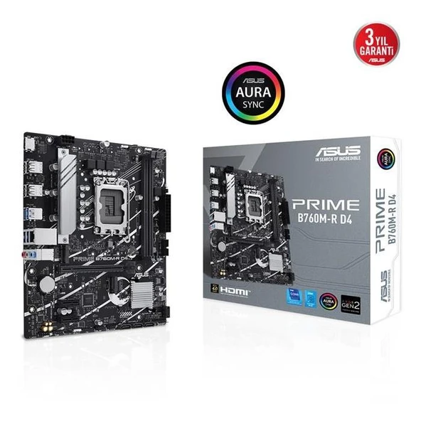 Asus Prime B760M-R D4 1700P Hdmi 90Mb1Ha0-M0Eay0 ürün görseli 1