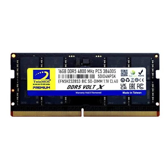 TWINMOS TMD516GB4800S40 16GB (Tek Parça) DDR5 4800Mhz Notebook Bellek ürün görseli 1