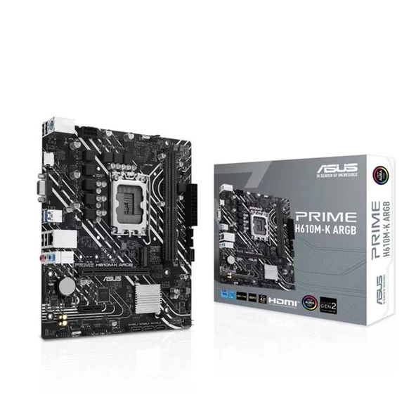 Asus Prime H610M-K Argb D5 1700P Vga Hdmi 90Mb1G90-M0Eay0 ürün görseli 1