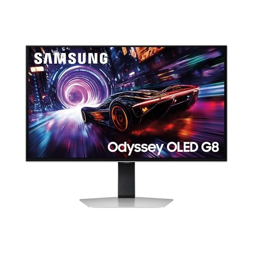 Samsung Odyssey Odyssey OLED monitör G8-G81SF, gümüş, 240 Hz, 0,03 ms, 3840 x 2160, 250 cd/m², 2 x HDMI DP 3 x USB, ayarlanabilir, üstten yönlendirme, döndürme, eğme ürün görseli 1