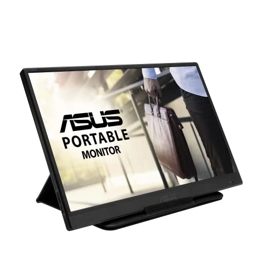 ASUS ZenScreen MB165B - 15,6 inç taşınabilir USB monitör - HD 1366x768, otomatik döndürme, hafif tasarım, akıllı kutu, tripod tabanı - TN panel, 16:9, yansıma önleyici, siyah ürün görseli 1