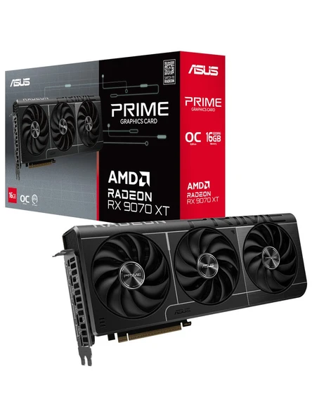 Asus RX 9070 XT Prime OC Edition PRIME-RX9070XT-O16G 256 Bit GDDR6 16 GB Ekran Kartı ürün görseli 1