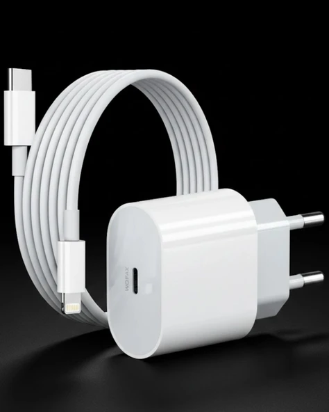 İphone 14 13 12 11 Uyumlu 20w Hızlı Şarj Adaptörü Lightning Kablo Seti ürün görseli 1