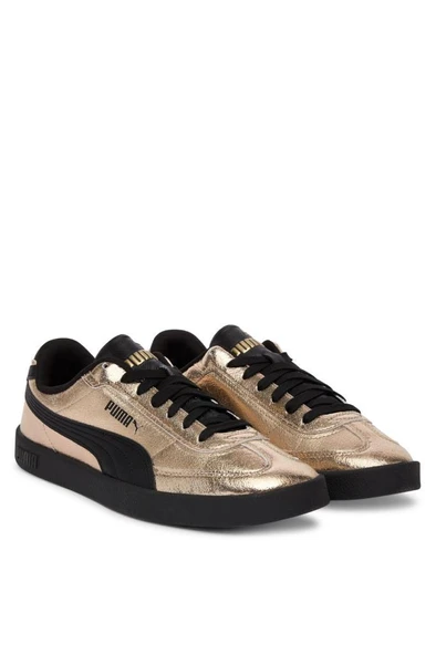 Puma Club II Era Metallic 404461 01 Kadın Sneaker Ayakkabı Altın Siyah 36-40 ürün görseli 1