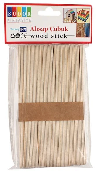 Südor Ahşap Çubuk Büyük Dondurma Çubuğu 50 Li Bs70 (10 Paket) ürün görseli 1
