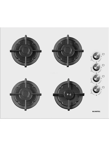 Kumtel KO-40 TSHDF Doğalgazlı Beyaz Cam Set Üstü Ocak ürün görseli 1