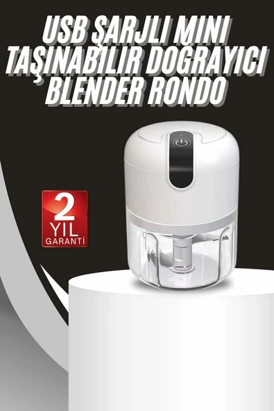 Mini Doğrayıcı Rondo Taşınabilir Mini El Blender Paslanmaz Çelik ürün görseli 1