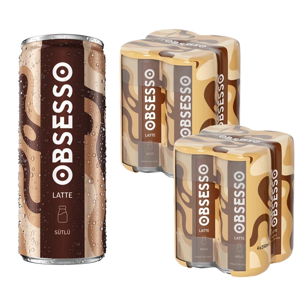 Obsesso Latte Soğuk Kahve 250 ml x 8 Adet ürün görseli 1