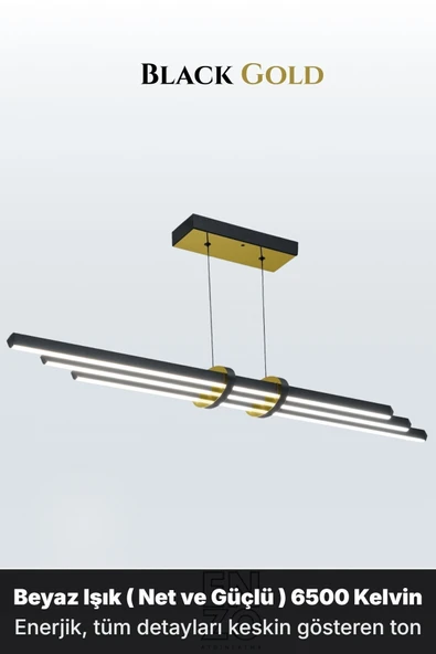 Cosmo Gold Beyaz Işık 6500K Lineer LED Sarkıt Avize – Kumandalı Dim Edilebilir – Aşağı Işık ürün görseli 1