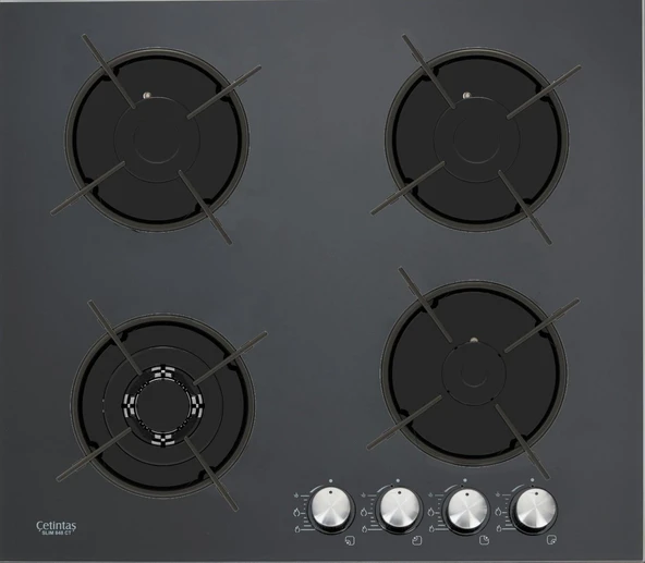 Çetintaş 848 CT SLIM EI Siyah Cam Wok Gözlü Set Üstü Ocak ürün görseli 1