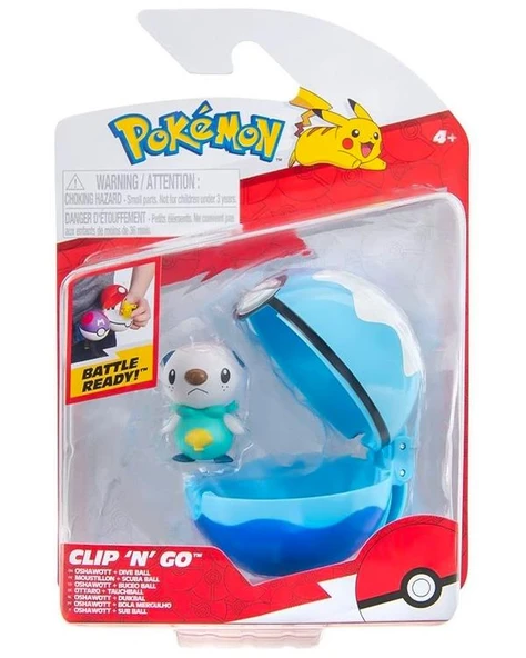 Pokemon Battle Clip N Go Oshawott Ve Dive Ball Figür Seti PKW4158 ürün görseli 1