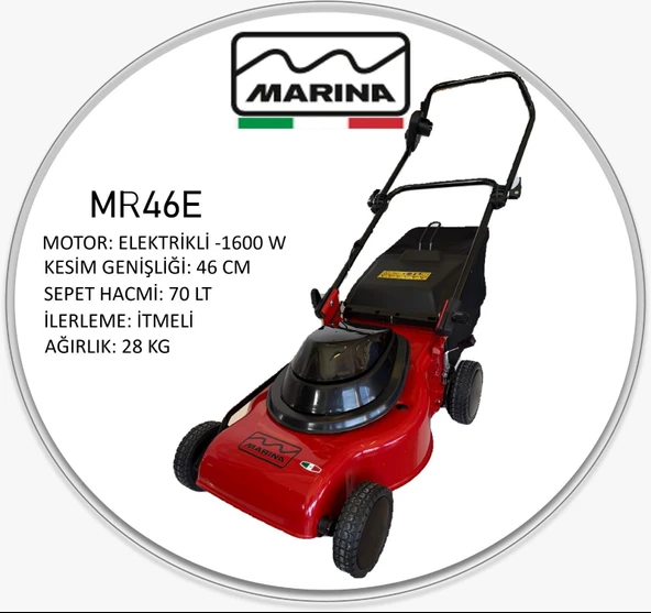 ELEKTRİKLİ MARINA 46E ÇİM BİÇME MAKİNESİ ürün görseli 1