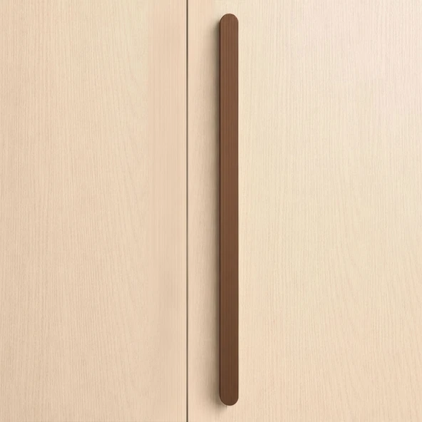 ANZER Çizgili Saten Bronz Çekmece Kulp 992 mm Modern Uzun Dolap Kulp Şık Tasarım Dayanıklı Metal ürün görseli 1