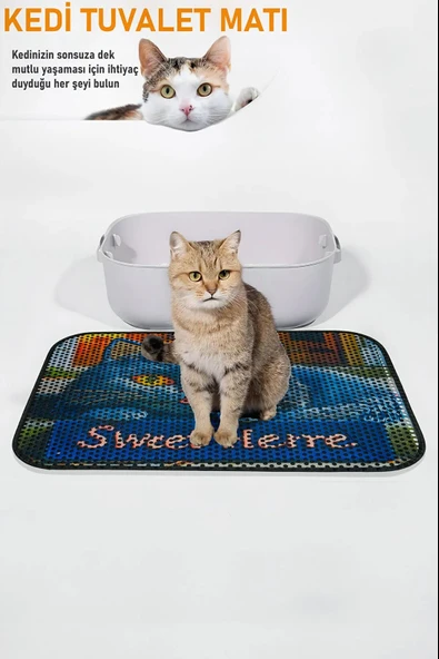 Kedi Kum Paspası - Kedi Yuvası Paspası ürün görseli 1