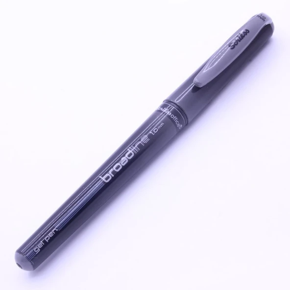 Scrikss Broadline Jel Kalem 1.0 Mm İmza Kalemi Siyah (12 Li Kutu) ürün görseli 1