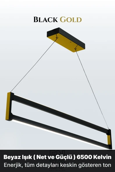 Orion Gold 6500K Lineer LED Sarkıt Avize – Kumandalı Dim Edilebilir – Yukarı & Aşağı Işık ürün görseli 1