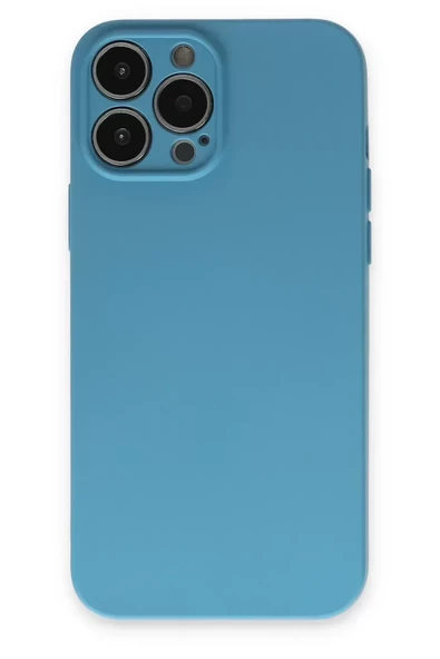 Newface Apple iPhone 13 Pro Max Kılıf Nano içi Kadife Silikon - Mavi ürün görseli 1