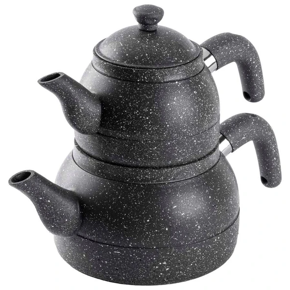 Tantitoni Orta Boy Gri Granit Çaydanlık Takımı 980/1700ml ürün görseli 1