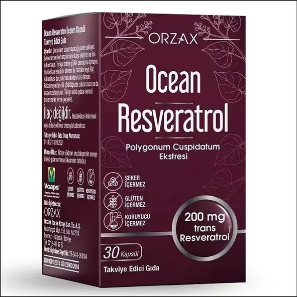 Ocean Resveratrol 200 mg 30 Kapsül ürün görseli 1