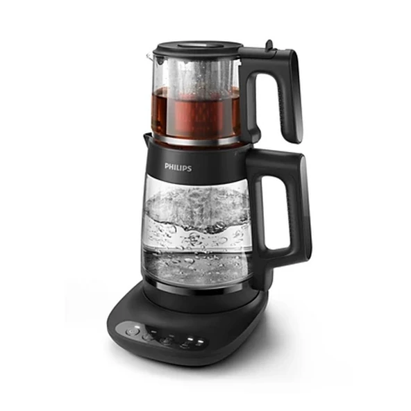 Philips HD7360/00 Siyah Cam Çay Makinesi ürün görseli 1