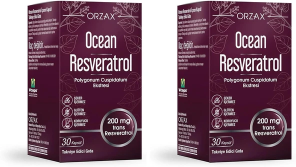Ocean Resveratrol 200 mg 30 Kapsül 2'li ürün görseli 1