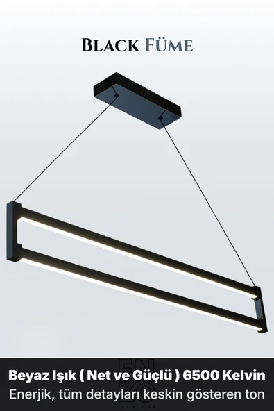 Orion Füme 6500K Lineer LED Sarkıt Avize – Kumandalı Dim Edilebilir – Aşağı Işık ürün görseli 1