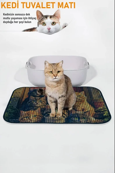 Kedi Kum Paspası - Kedi Yuvası Paspası ürün görseli 1