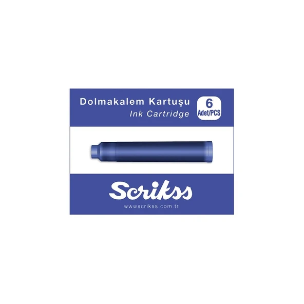 Scrikss Dolma Kalem Kartuşu Mavi (6 Lı Paket) M000Saffd0605A ürün görseli 1