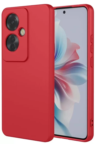 Newface Oppo Reno 11F Kılıf First Silikon - Kırmızı ürün görseli 1