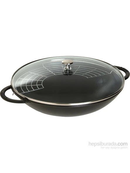 Staub La Cocotte Cam Kapaklı 37 cm Wok Tava ürün görseli 1