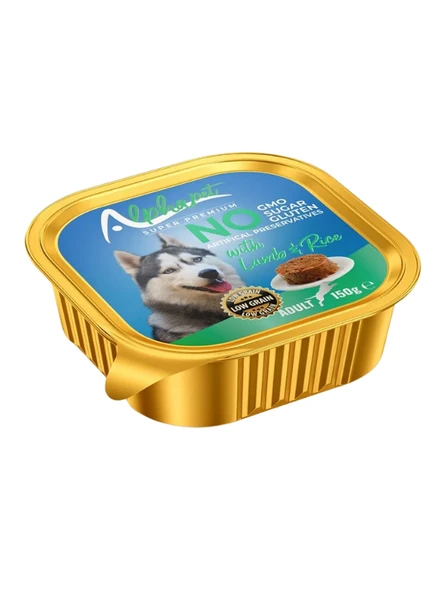 Alphapet Super Premium Adult Kuzu Etli ve Pirinçli Yetişkin Köpek Konservesi 100 Gr (Pate Ezme) ürün görseli 1