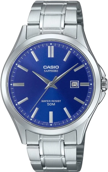 CASIO MTS-115D-2A1VDF SAFİR CAM ÇELİK ERKEK KOL SAATİ ürün görseli 1