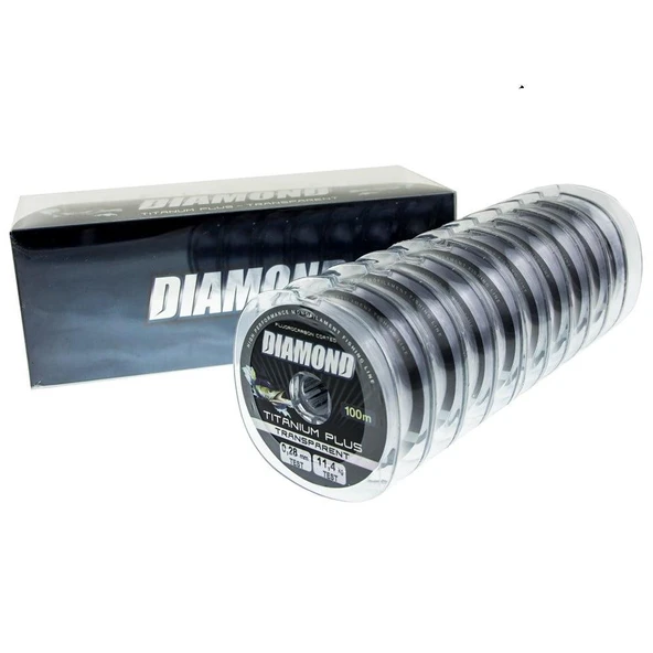 Bauer Diamond Titanium Plus Fluorocarbon Kaplama 100 mt Olta Misinası - Füme Renk ürün görseli 1