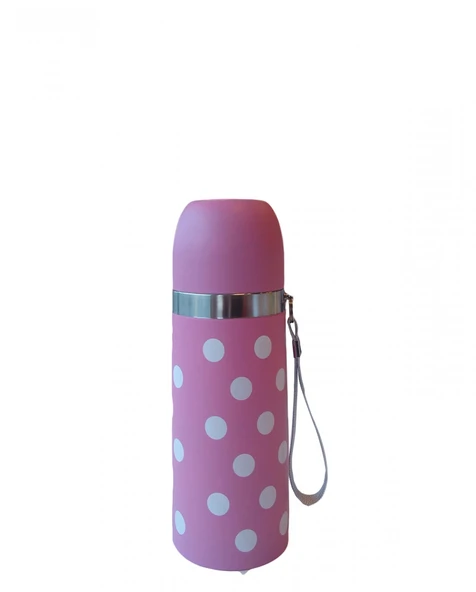 Sema Baby Puantiyeli Bebek Termosu 350 ml - Pembe ürün görseli 1