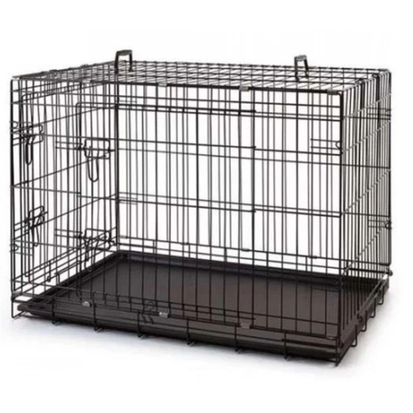 Aqua Boutique Metal Kedi Köpek Kafesi Siyah 120X75X84 Cm ürün görseli 1