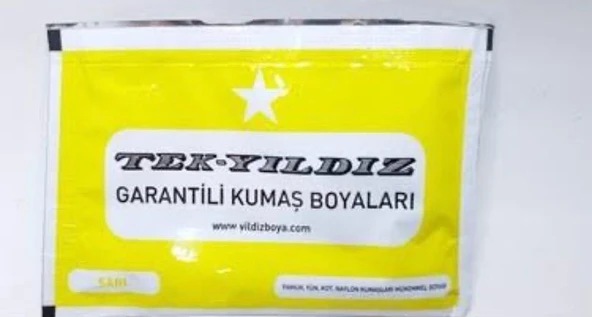 Tek Yıldız Kumaş Boyası Sarı ürün görseli 1