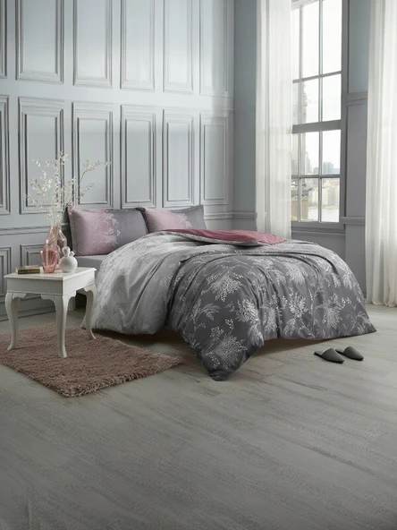 Özdilek Ranforce  Mor Ditsy Çift Kişilik Nevresim Takımı %100 Pamuk Çiçek Desenli 200×220 ürün görseli 1