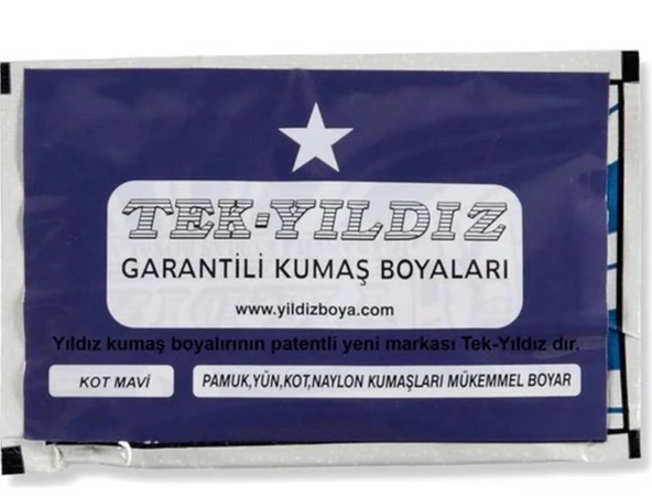 Tek Yıldız Kumaş Boyası Kot Mavi ürün görseli 1