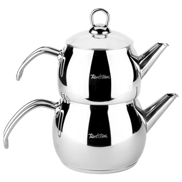 Tantitoni Orta Boy Paslanmaz Çelik Çaydanlık Takımı 1000/1600ml ürün görseli 1