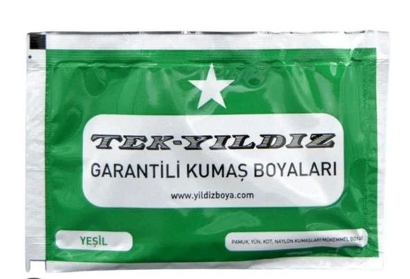 Tek Yıldız Kumaş Boyası Yeşil ürün görseli 1