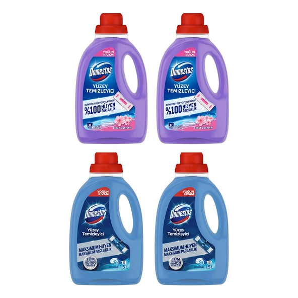 Domestos Yüzey Temizleyici 1500 ml Bahar ve Okyanus 4 lü Karma Paket ürün görseli 1